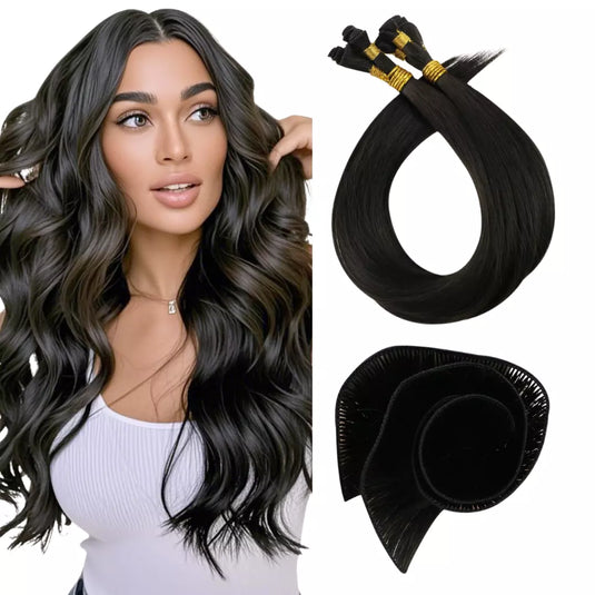 hand-made sew in hair weft,hand tied hair extensions,human hair,moresoo hair,black hair extensions