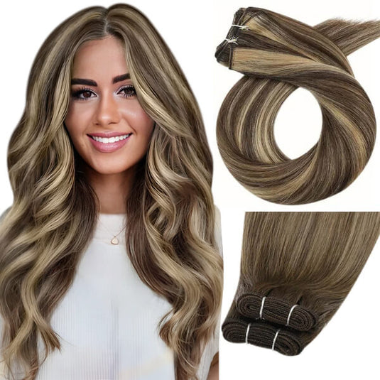 Moresoo Hair Weft balayage on brown hair-brown hair balayage-balayage on dark brown hair-blonde balayage on brown hair-balayage hair brown-brown hair with blonde balayage