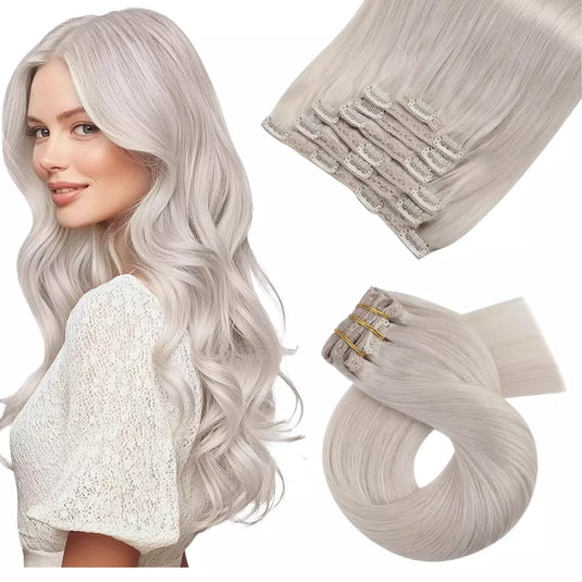 Moresoo clip in hair extension give you a natural and soft look