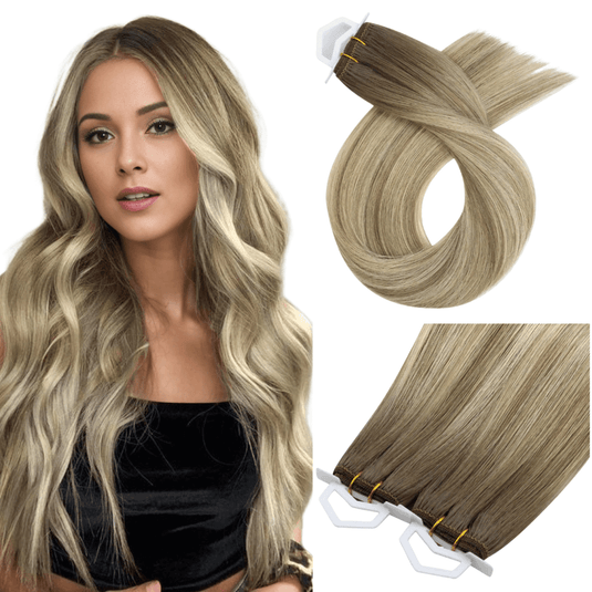 Virgin hair weft bundles in highlight blonde are a great choice for those looking for a fresh, vibrant look. Made from high-quality Brazilian human hair, these bundles are soft, silky, and durable. The highlight blonde color adds a striking contrast, bringing a lively and dimensional appearance to your hair.