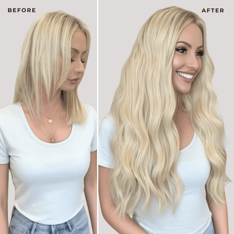 Load image into Gallery viewer, Crafted from 100% real human hair, moresoo tape-in extensions deliver a flawless blend and salon-quality feel. The ultra-thin tape ensures a discreet, long-lasting hold that stays put through daily wear and heat styling.