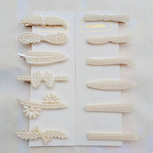 Moresoo Pearl Hair Clip 1 Piece Elegant Barrette