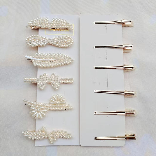 Moresoo Pearl Hair Clip 1 Piece Elegant Barrette