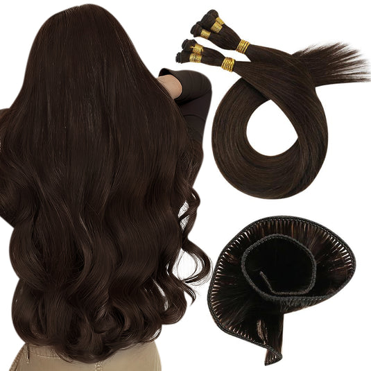 hand-made sew in hair weft,hand tied hair extensions,human hair,moresoo hair,human hair extensions,hand tied weft hair