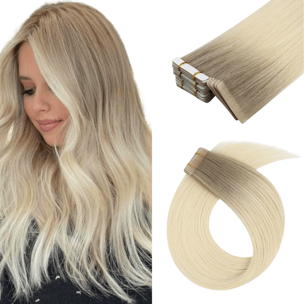 Virgin Tape ins Injected Skin Weft Hair Extensions Natural Human