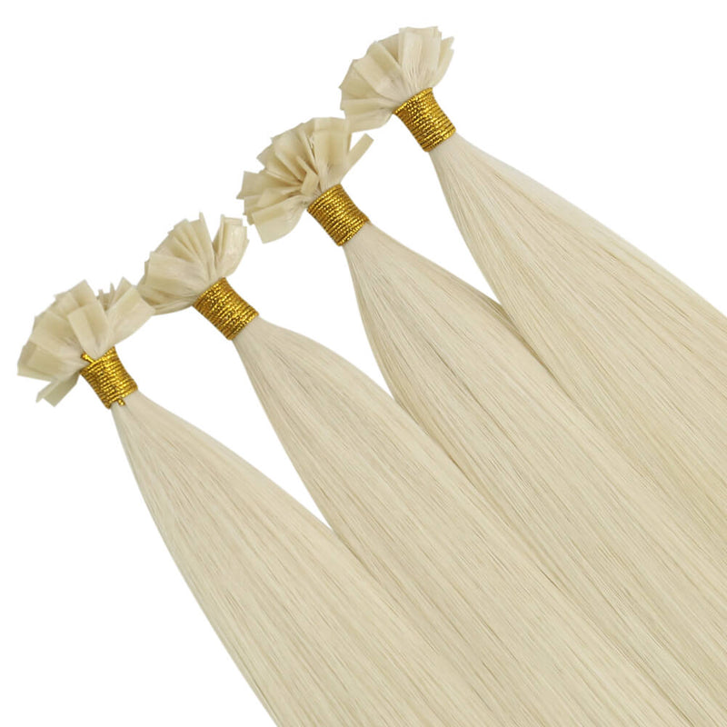 Load image into Gallery viewer, K Tip Hair Extensions Blonde Ktip Hair Extensions Platinum Blonde K Tip Human Hair Extensions Straight Ktip Human Hair Extensions Blonde Fusion Hair Extensions for Women