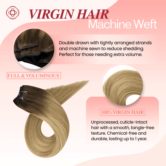Moresoo Virgin Sew In Hair Weave, 100% Real Human Hair Bundles in Highlight Blonde, Full and Voluminous, Perfect for Adding Length and Thickness, Durable and Easy to Style