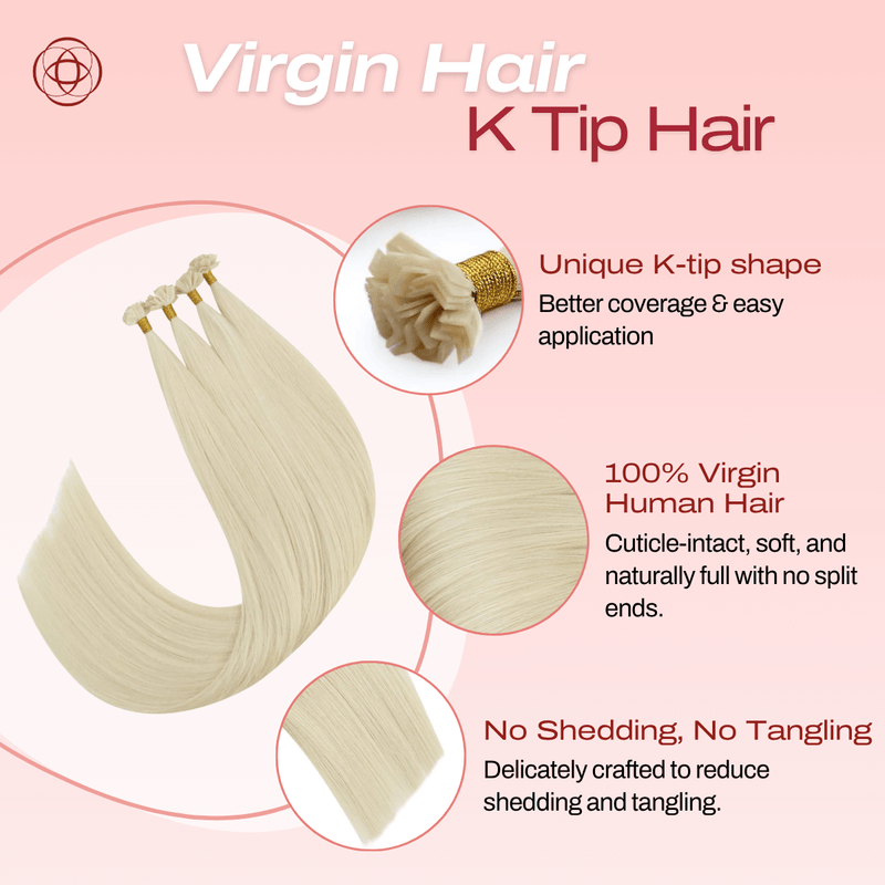 Load image into Gallery viewer, K Tip Hair Extensions Real Human Hair Blonde Keratin Hair Extensions Blonde Ktip Human Hair Extensions Instant Image Improvement Keratin Tip Hair Extensions Add Length 24inch