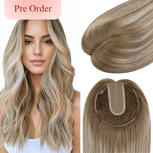 virgin hair topper for short hair hair topper clip in hair piece topper Moresoo hair topper straight blonde hair short hair toppers natural hair toppers for thinning hair crown hair toppers for thin hair women hair toppers human hair hair toppers for women best human hair toppers