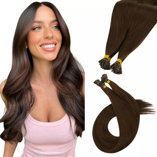 I tip human hair extensions virgin hair i-tip hair extensions pre bonded hair extensions