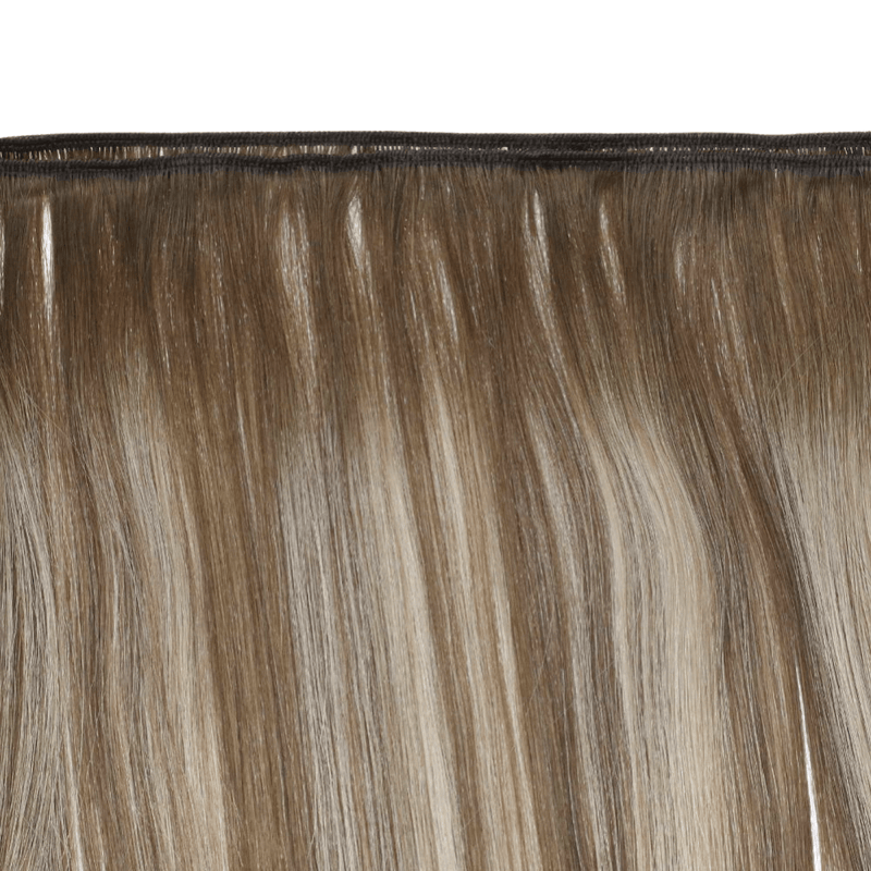 Load image into Gallery viewer, Moresoo hair weft virgin human hair bundle-brown hair with blonde balayage-subtle balayage dark brown hair-caramel balayage on brown hair-brown hair balayage vs highlights