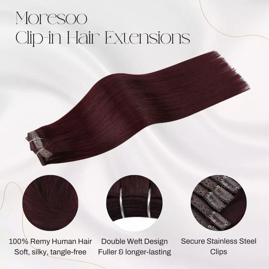 100% Remy human hair clip in hair extensions 16 inch hair extensions for woman