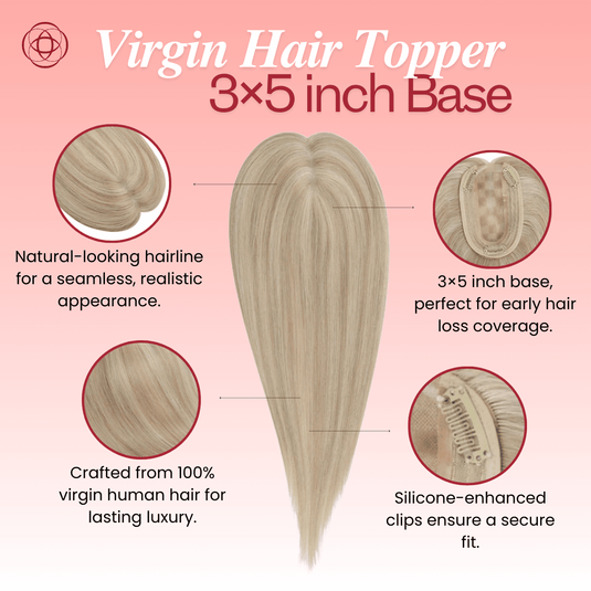 100% real human hair-crown hair-hair crown-human hair toppers for women