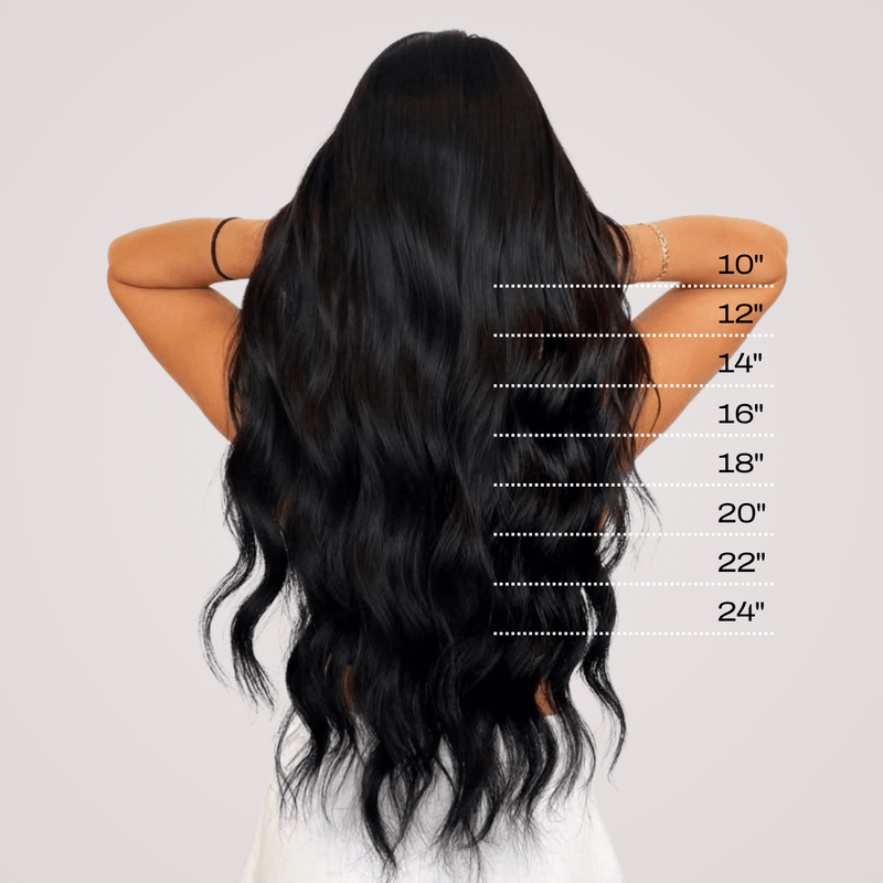 Load image into Gallery viewer, Moresoo Premium Hair Human Hair Extensions Length Guide