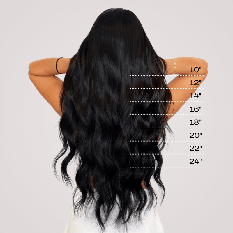 Load image into Gallery viewer, Moresoo Premium Hair Human Hair Extensions Length Guide