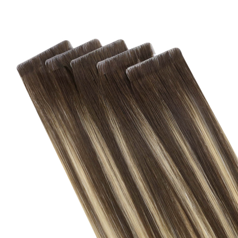 Load image into Gallery viewer, Woman with styled hair and hair extensions on a white background