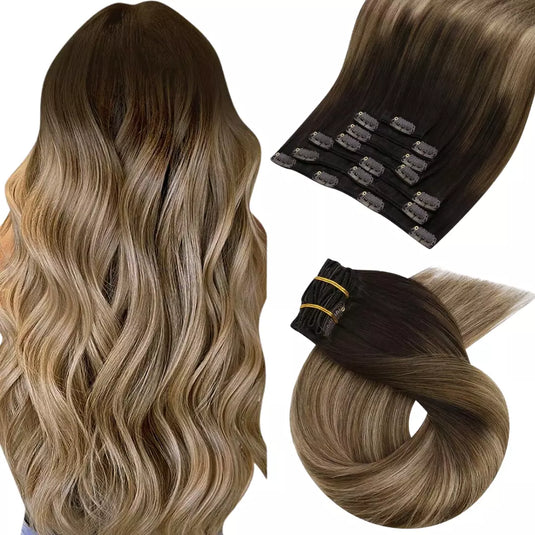 22inch clip in extensions real human hair extensions remy hair extensions clip-in extensions