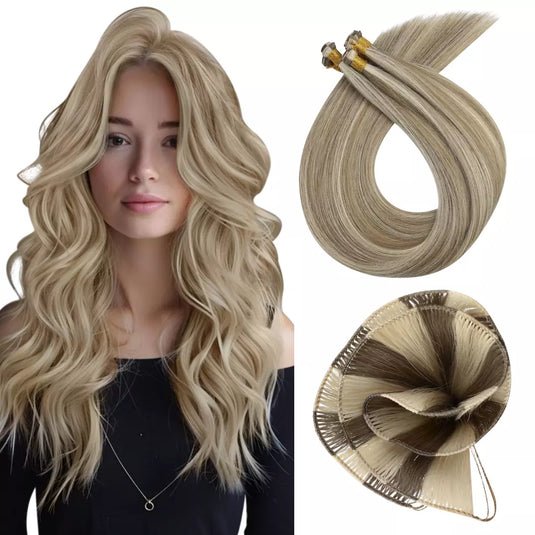 soft hand tied hair extensions for thin natural hair