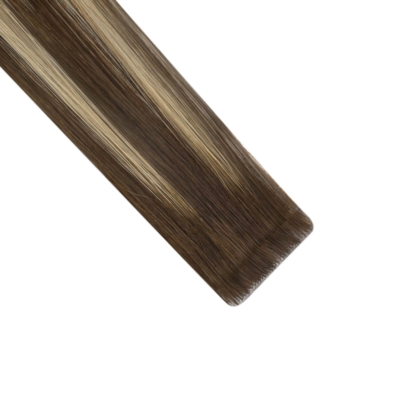 Load image into Gallery viewer, blonde highlights hair extensions, 20-inch blonde highlights tape in hair extensions