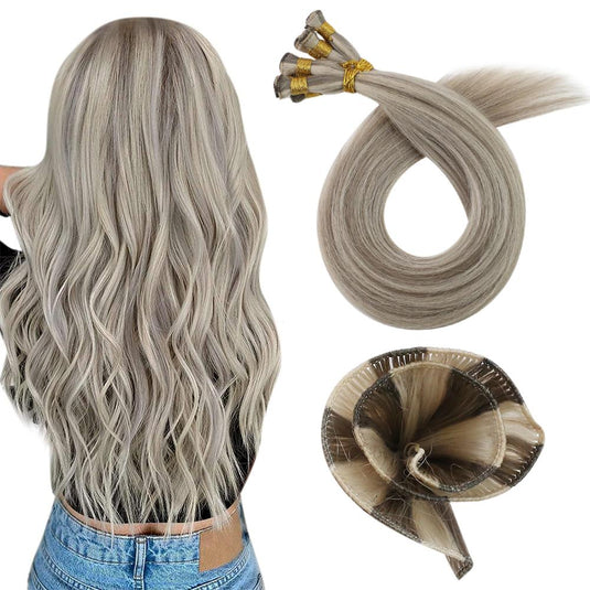 hand-made sew in hair weft,hand tied hair extensions,human hair,moresoo hair,hand tied hair extensions