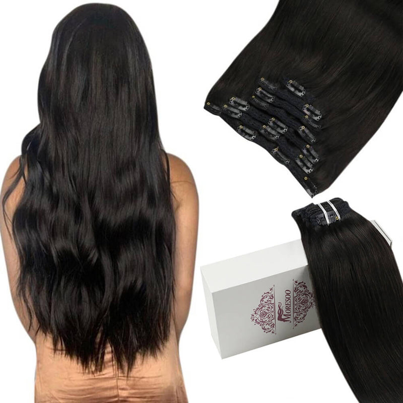 clip in real human hair extensions chocolate brown
