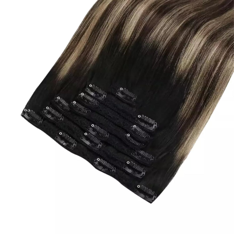 Load image into Gallery viewer, Moresoo Human Hair Clip In Extensions for Instant Volume and Length Easy to Apply
