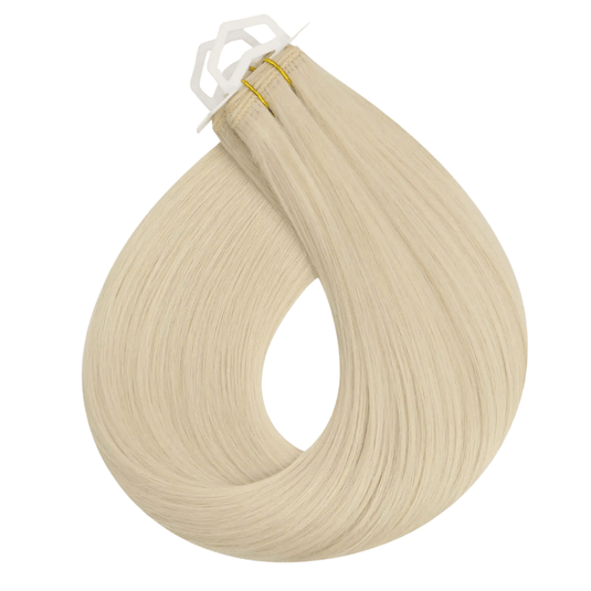moresoo machine weft virgin hair humanhair extension-thick blonde-platinum white hair-highlights hair blonde-straight blonde hair-blonde hair with blonde highlights