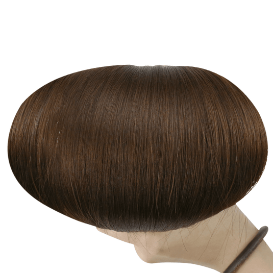 Moresoo Chocolate Brown Virgin Weft 鈥?Real Human Hair Extensions for Thin Hair, Short Hair, and Volume Boost