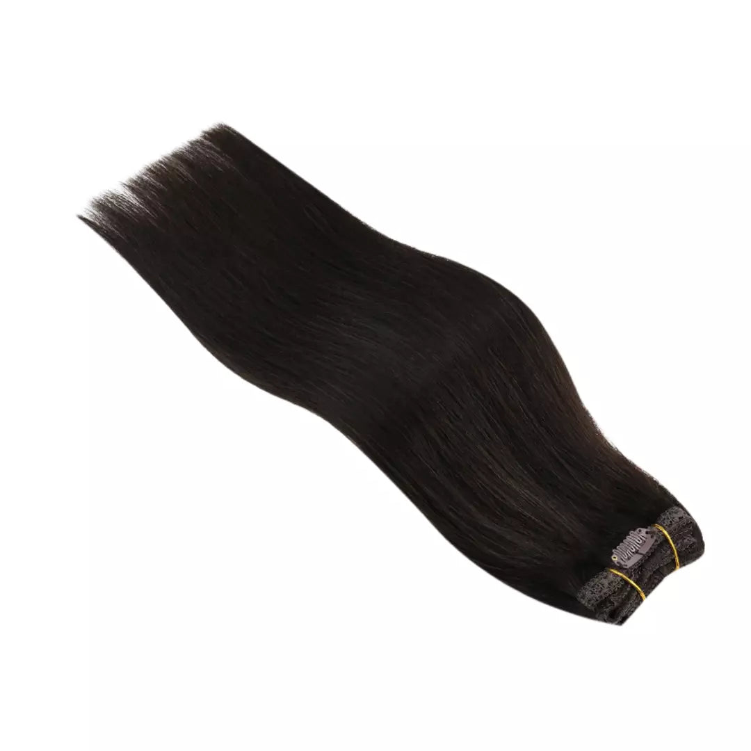 remy hair clips in human hair extensions moresoo clip in extension 20 inch darkest brown hair extensions