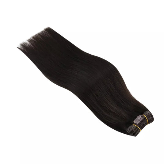 remy hair clips in human hair extensions moresoo clip in extension 20 inch darkest brown hair extensions