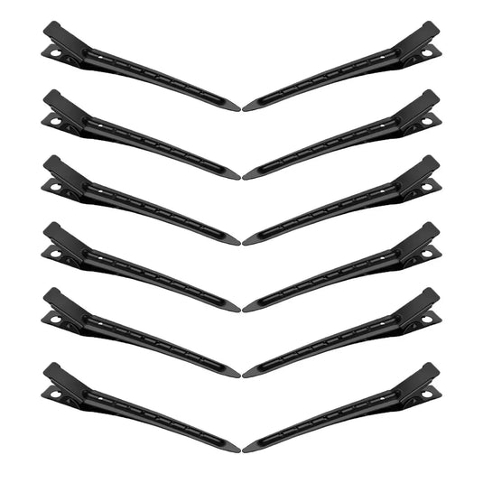 12-Piece Stainless Steel Hair Sectioning Clips