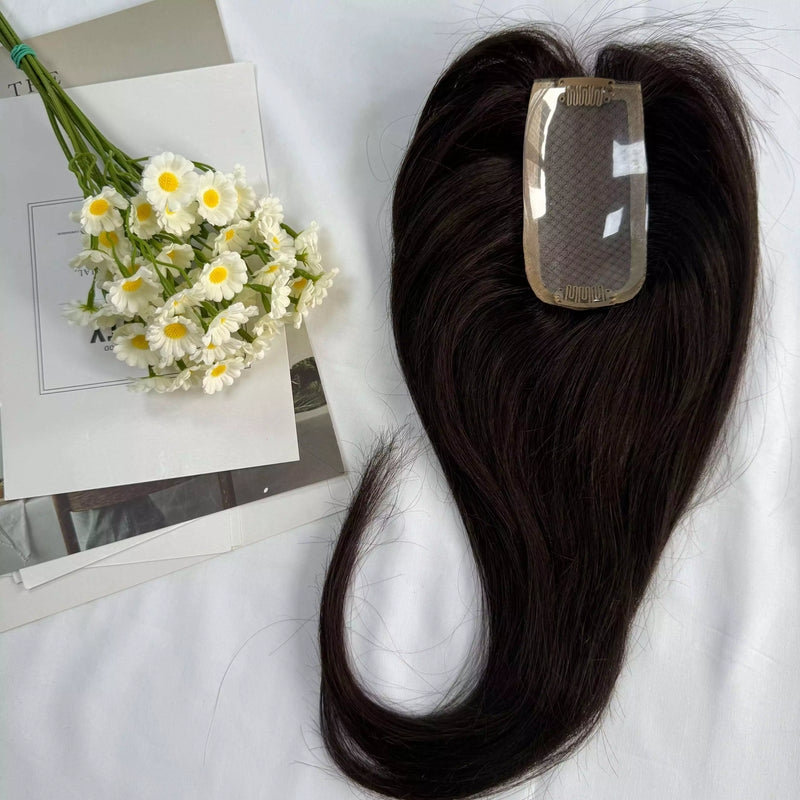 Load image into Gallery viewer, [Final Sale] Human Hair Topper For Women 12&quot;*6&quot; Hairpiece (#1B) 16&quot;
