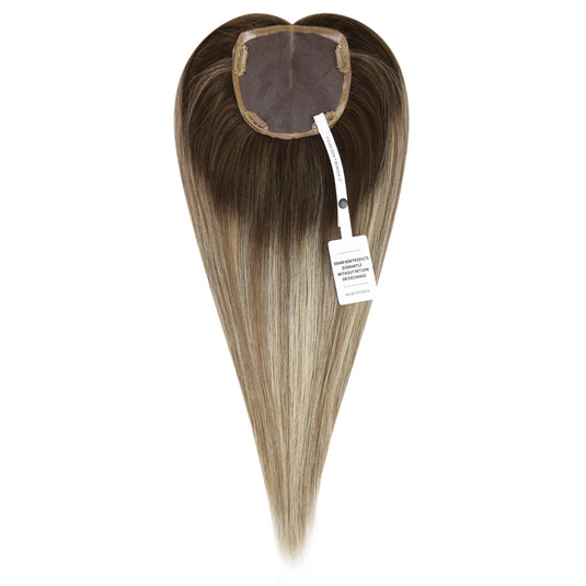 Hair topper for thinning crown Hair topper for women Blonde human hair topper
