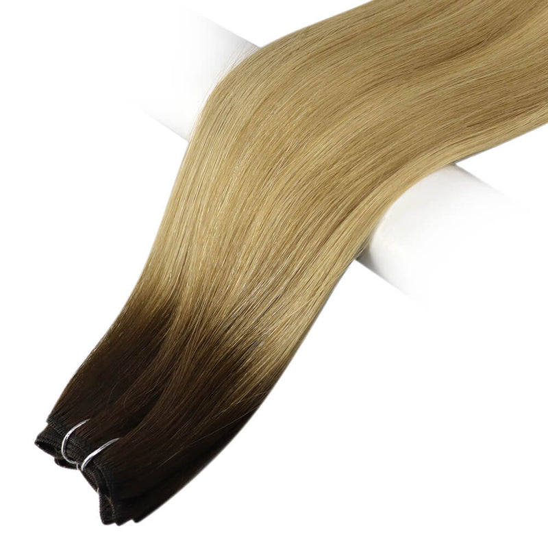 18inch straight brown weft hair extension