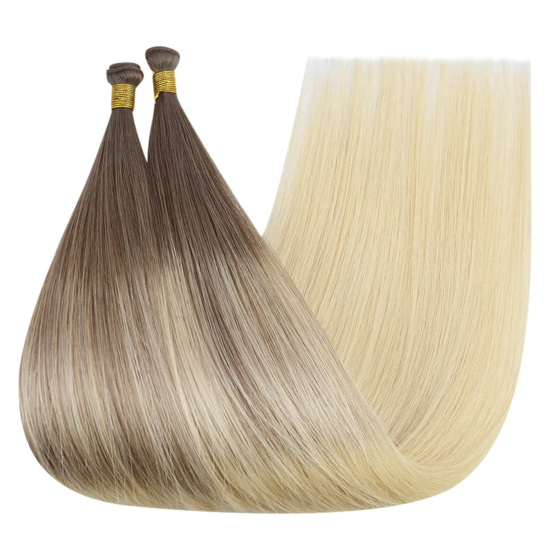 Load image into Gallery viewer, Best Virgin Hair Genius Weft Brazilian Human Hair Bundles Balayage Blonde (#Ba8/60)
