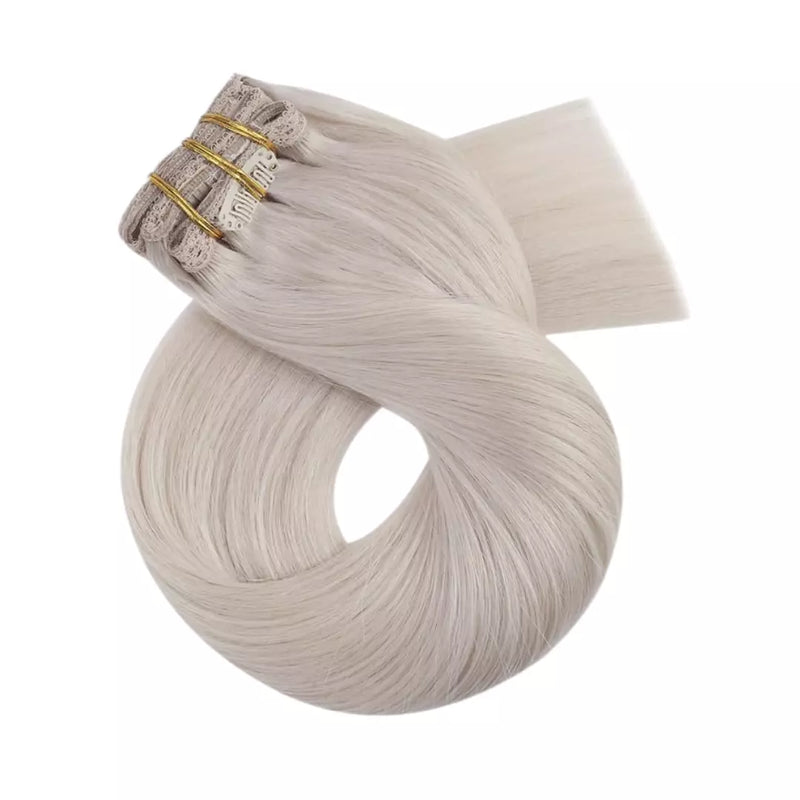 Load image into Gallery viewer, clip in hair extensions Moresoo hair 7 pcs 105g clip in natural extensions no shedding 18 inch human blonde clip-ins
