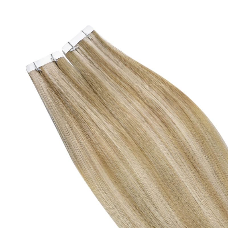 Load image into Gallery viewer, virgin hair blonde hair extensions tape ins virgin human hair tape in extensions blonde hair real human hair extensions

