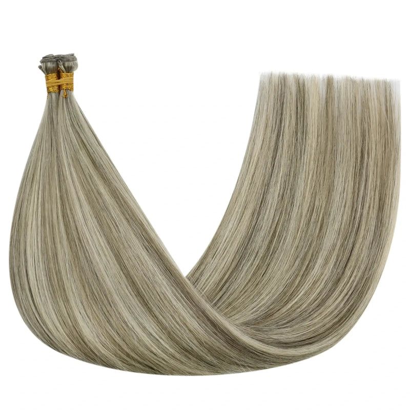 Load image into Gallery viewer, Virgin Invisible Genius Weft Hair Extensions Gray blonde(1CC/80/60)
