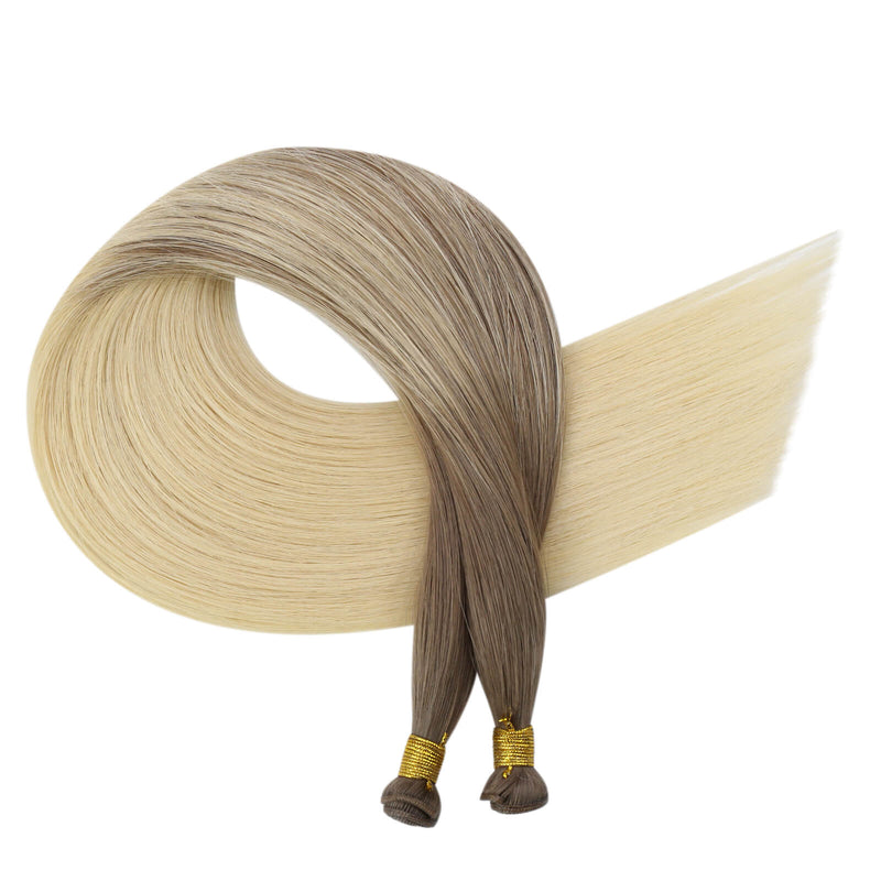 Load image into Gallery viewer, Best Virgin Hair Genius Weft Brazilian Human Hair Bundles Balayage Blonde (#Ba8/60)
