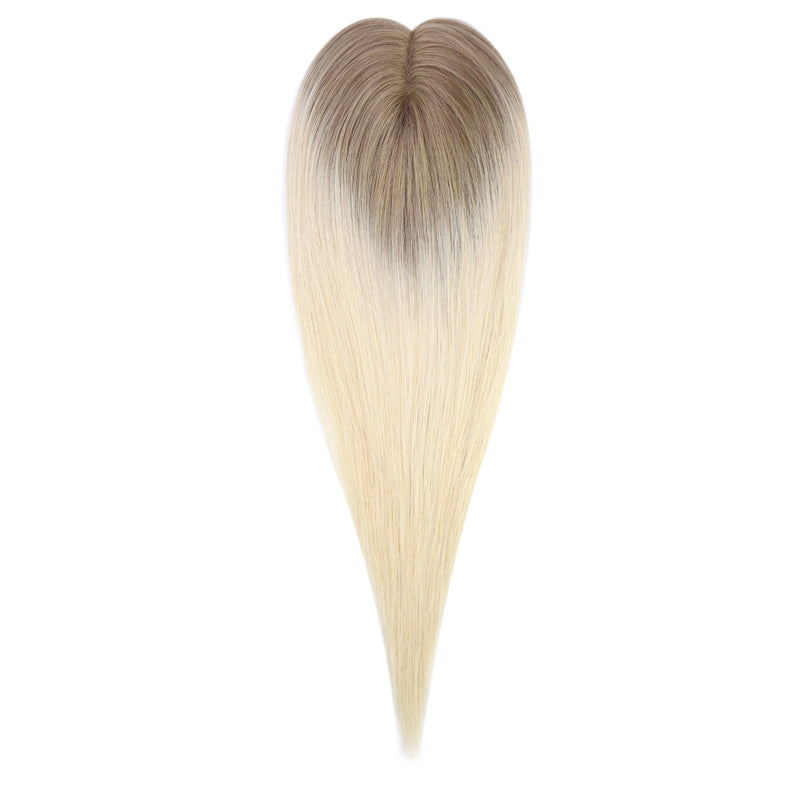 Load image into Gallery viewer, human hair topper for thinning crown real hair topper womens hair topper

