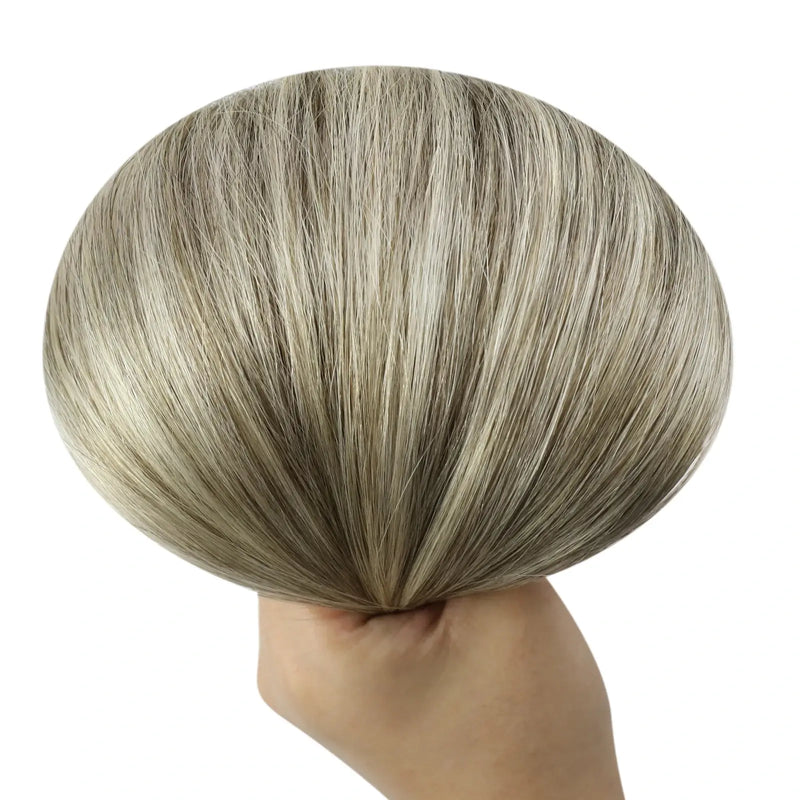 Load image into Gallery viewer, Virgin Invisible Genius Weft Hair Extensions Gray blonde(1CC/80/60)
