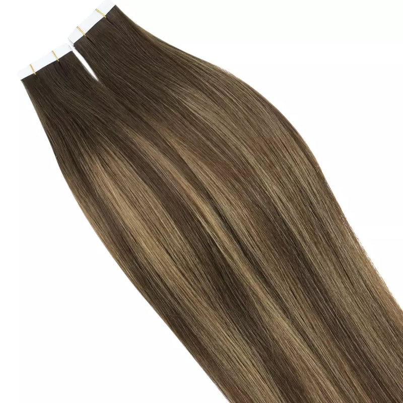 Load image into Gallery viewer, Top quality Brazilian Virgin Hair tape ins-Tape-In-Adhesive-Human-Hair-Extensions-PU-Skin-Weft-10A-Virgin-Human-Hair-20-Inch-Invisible-Natural-Tape-Extensions

