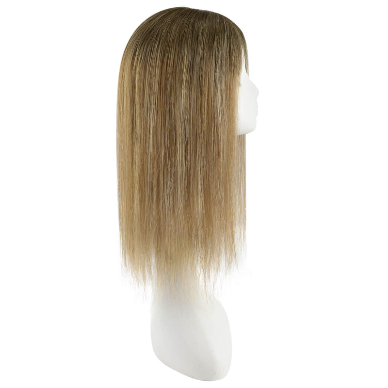Load image into Gallery viewer, A straight, shoulder-length topper, displayed on a white mannequin head against a plain white background.

