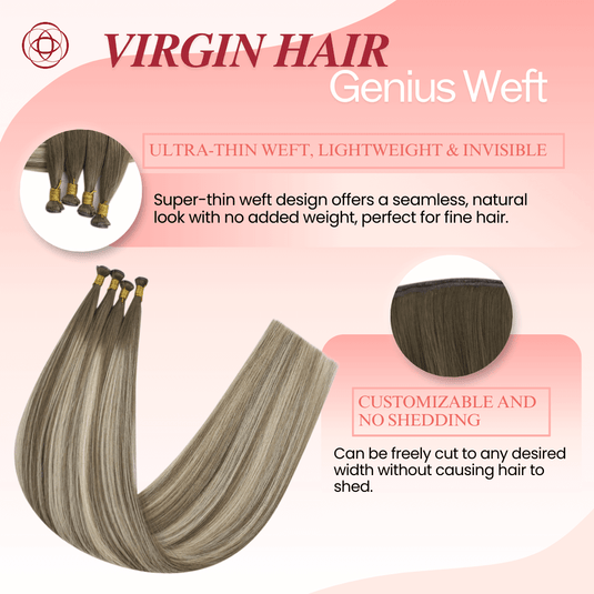 fine hair extensions, thick hair extensions, volume boost, length enhancement, hair weft upgrade, premium hair extensions, high-quality weft, flat weft, customizable weft, soft and smooth, easy maintenance, long-lasting extensions, professional hair weft, salon-quality extensions