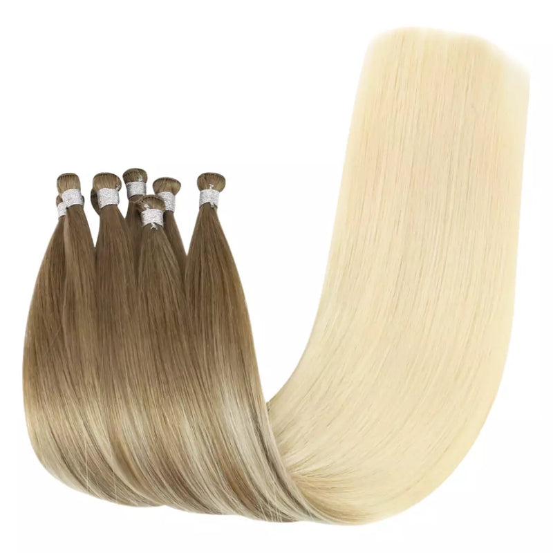 Load image into Gallery viewer, weft hair extensions,human hair extensions,hand tied hair extensions,sew in hair extensions Hand Tied Weft Extensions for Fine Hair
