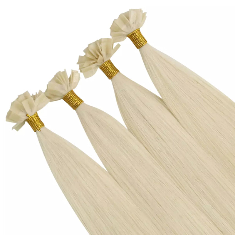 Load image into Gallery viewer, Fusion Hair Extensions Platinum Blonde Fusion Hair Extensions for Women 100% Virgin Human Hair Extensions 
