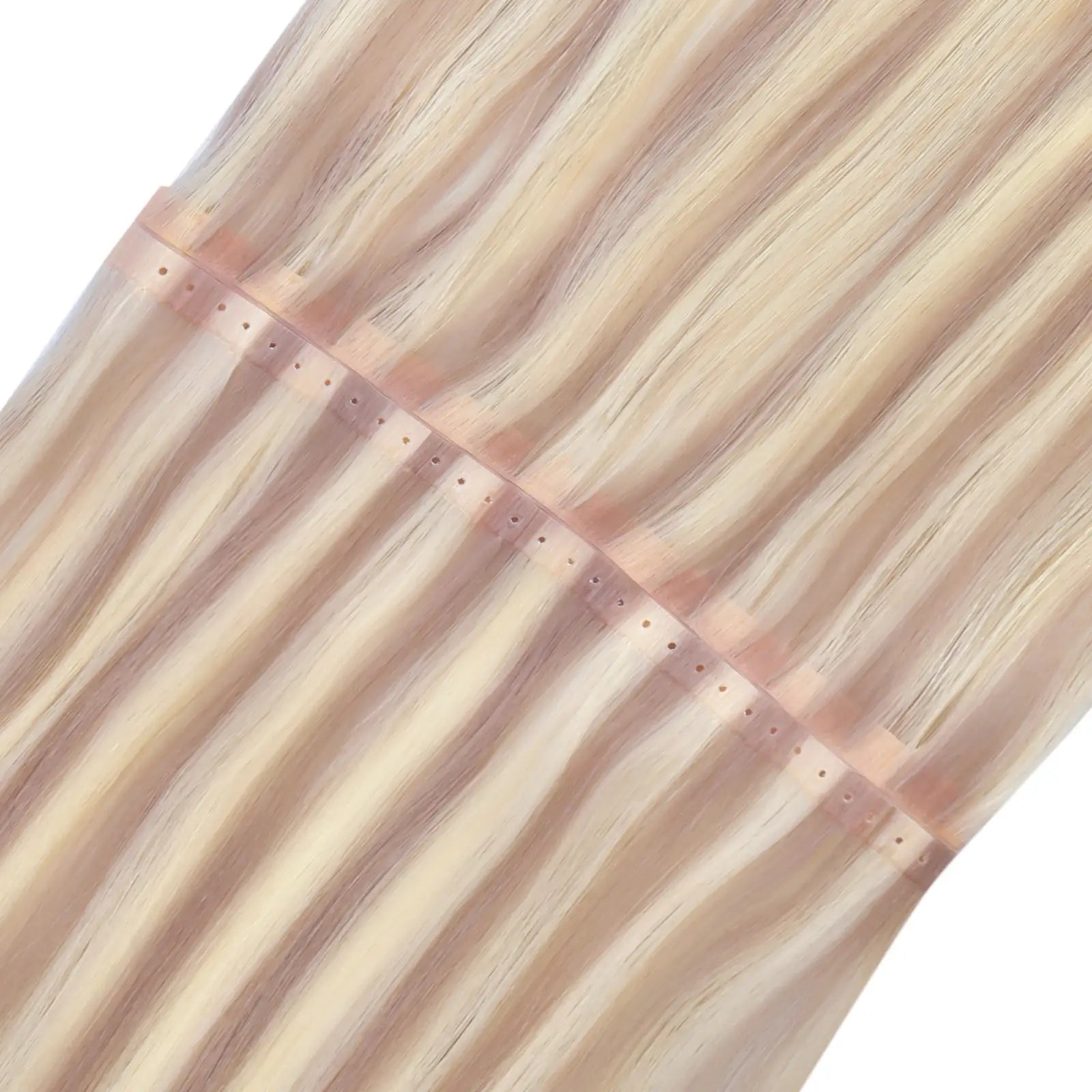 premium blonde highlights, invisible flat weft, pu hole skin weft, sew in hair extensions real hair, virgin hair extensions with blonde highlights, sew in flat weft