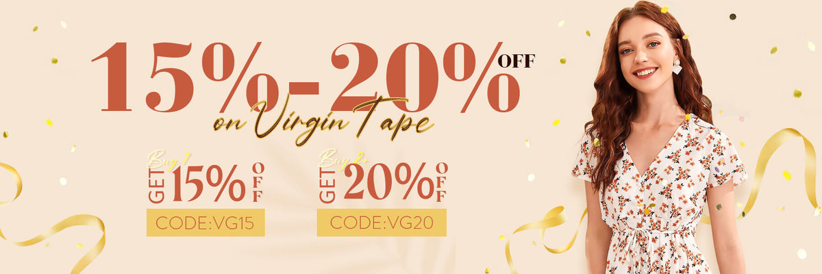 moresoo virgin tape hair  get 15%-20% off