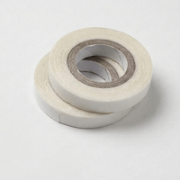Two rolls of white tape on a light gray background