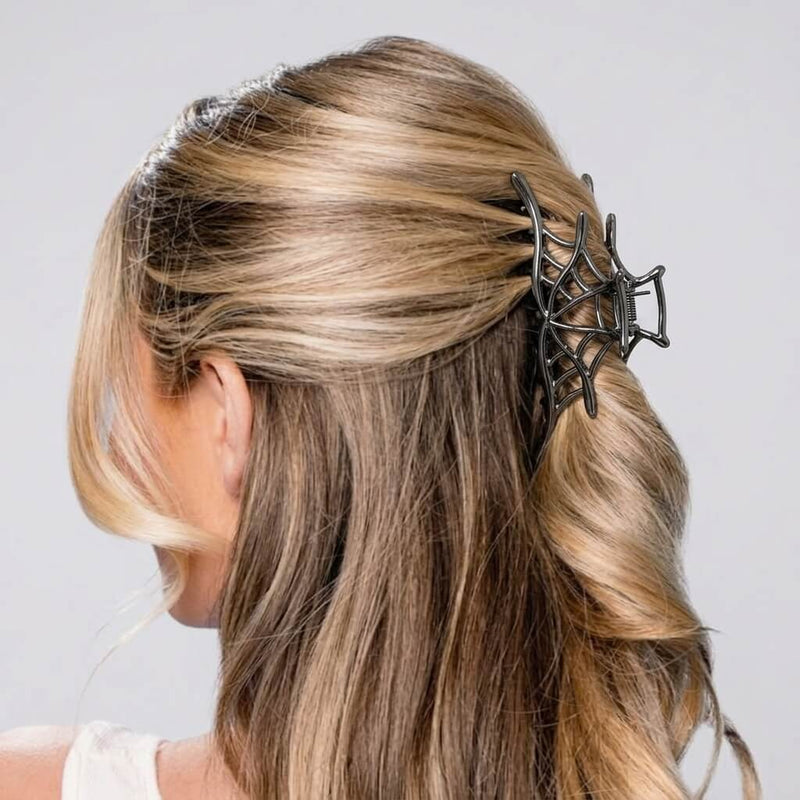 Load image into Gallery viewer, Gunmetal Black Halloween Claw Clip
